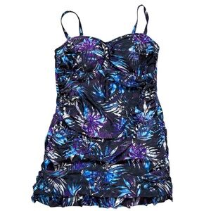 Swimsuits for All Swim Dress One Piece Swimdress Tropical Palm 18 New